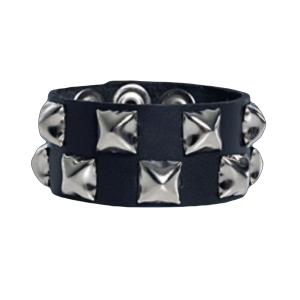 2-Row Pyramid Checkered Wristband
