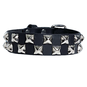 2-Row Pyramid Checkered Collar