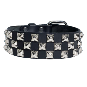 3-Row Pyramid Checkered Collar