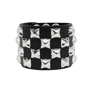 4-Row Pyramid Checkered Wristband